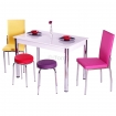 Minimania-M 2 Sandalye + 2 Tabure Mutfak Masa Takımı - Renk Seçenekli