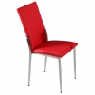 Favorite Deri Döşeme Hasır Desen Sandalye - Kırmızı
