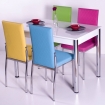 Favorite Mutfak 4 Sandalye Masa Takımı - Karışık Renkli