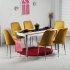Evform Tiviza Eko 6 Kişilik Masa Kumaş Sandalye Yemek Masası Takımı